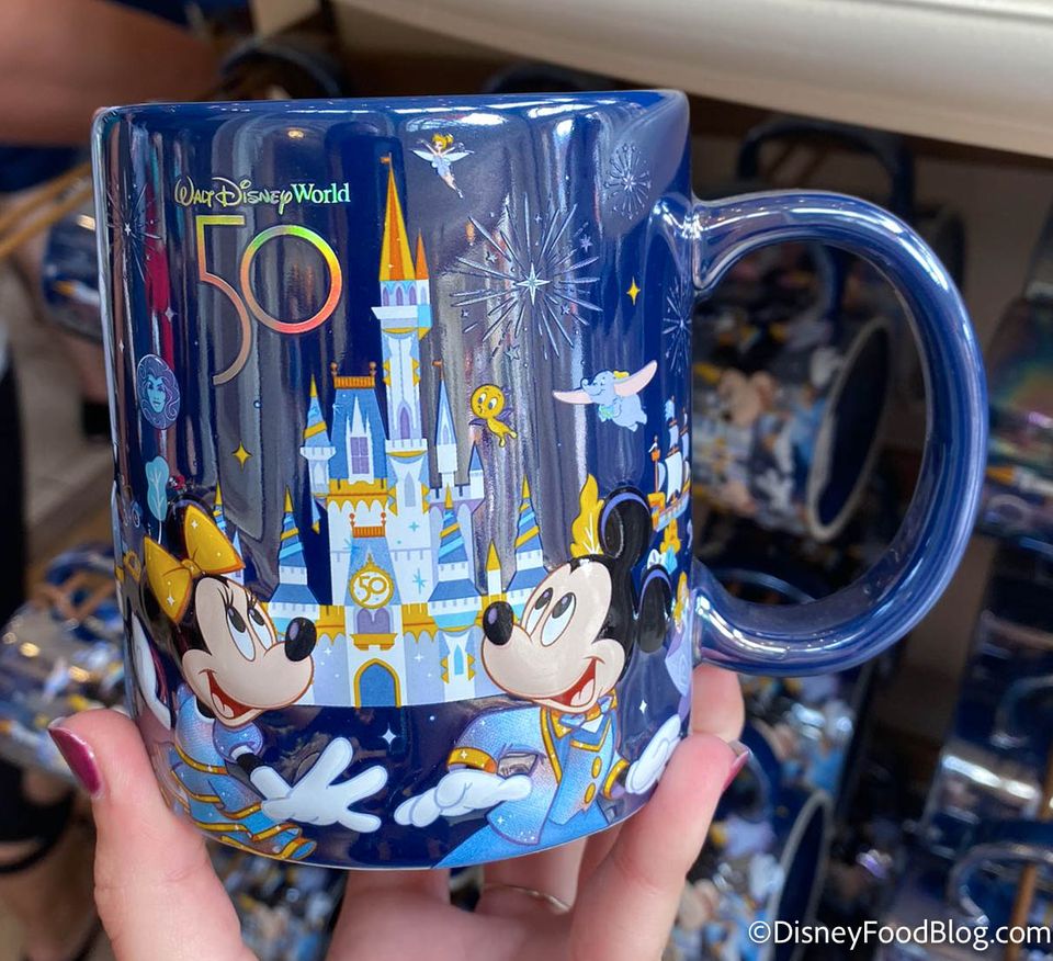 Disney 50th Anniversary Blue Holographic Mickey and Friends Mug