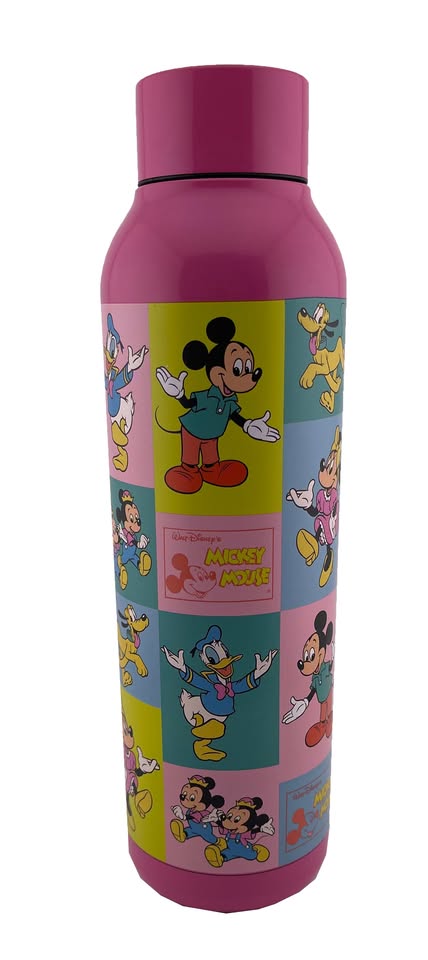 Disney Water Bottle - Mickey Mouse and Friends - Pink