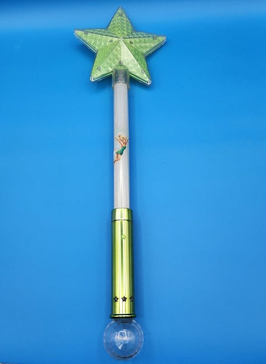 Disney Light Up Wand - Tinker Bell Star Wand with Crystal Ball - Green