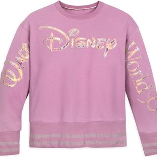 Disney 50th Anniversay Pink Earidescent Pullover Woven Sweater