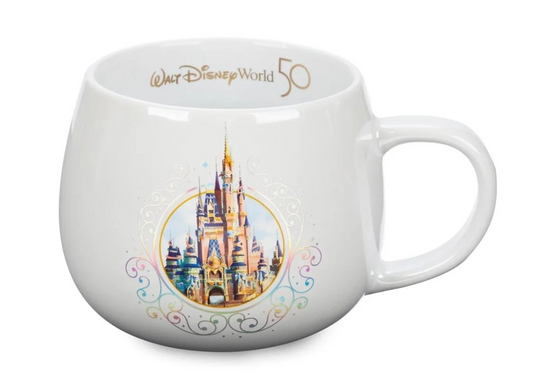 Disney 50th Anniversary White Holographic Ceramic Mug