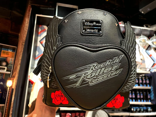 Disney Parks Aerosmith Rock 'n' Roller Coaster Loungefly Mini Backpack