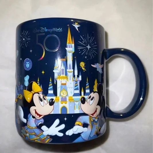 Disney 50th Anniversary Blue Holographic Mickey and Friends Mug