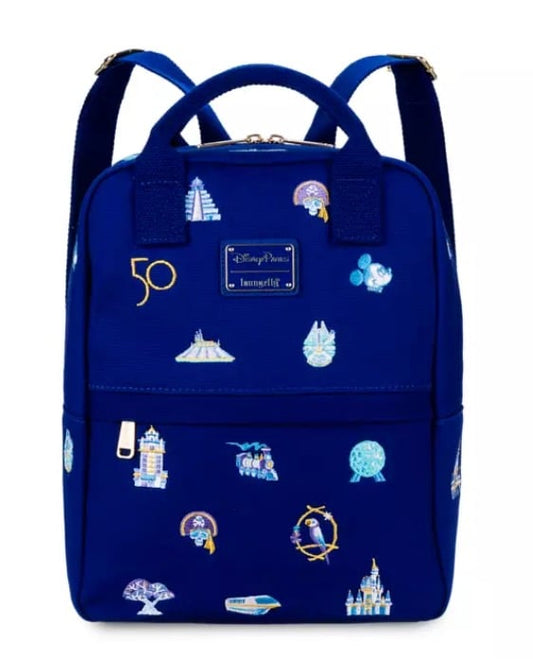 Disney 50th Anniversary Canvas Loungefly Mini Backpack